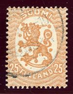 Finnland 114XA Gestempelt 25 Mk. Wz. X, tadellos gest.