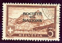 Völkerbund (Sdn) 56 Gestempelt 5 Fr. Erg