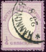 Deutsches Reich 1R Gestempelt 1/4 Gr. violett