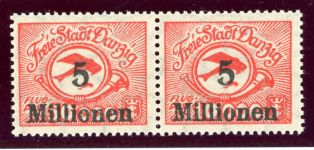 Danzig 180FI Postfrisch 5 Mill. a. 10000 Mk. Fehldruck