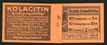 Dsw - Zusammendrucke (MH1A) Heftchendeckel vom MH1 kpl. mit Klammer