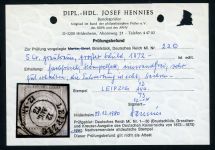 Deutsches Reich 22 Briefstück 5 Gr. graubraun auf Luxusbfst. mit idealem Sac...
