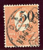Oberschlesien 12aAFI Gestempelt 50 Pfg. a. 5 Mk. mit inter. Plf. "I statt f i...