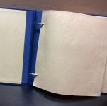Schaubek Schraubbinder Leinen blau mit Aufdruck gebraucht