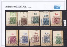 Bizone 1948  Mi. Nr. 41-51 II  ex (Netz) gestempelt  ECKRAND  geprüft  Befund