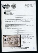 Deutsches Reich 20 Briefstück 2 Gr. blau auf Luxusbfst. mit idealem Ra3 BREM...