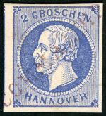 Hannover 15a Briefstück 2 Gr. blau