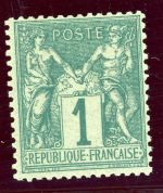 Frankreich 56I Ungebraucht mit Falz 1 C. gr