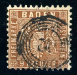 Baden 15a Gestempelt 9 Kr. r