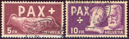 Schweiz 447-459 Gestempelt PAX-Serie kpl., tadellos gest.