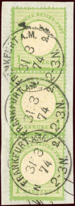 Deutsches Reich 23a (3) Briefstück 1 Kr. gr