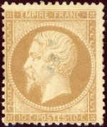 Frankreich 20a Ungebraucht mit Falz 10 C. gelbbraun