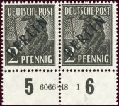 Berlin 1Han Postfrisch 2 Pfg. UR-Paar mit Han 6066.48 1