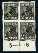 Berlin 1Han Postfrisch 2 Pfg. im UR-4erBlock mit Han 6066.48 2