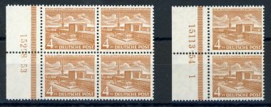 Berlin 112Han (2) 4 Pfg. Han 15113.54 1 und 15298.53 je tadellos postfrisch