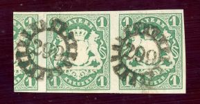 Bayern 14b (2) Gestempelt 1 Kr. dunkelgr