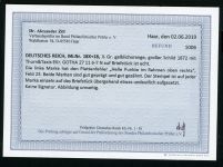 Deutsches Reich 18X+18 Briefstück 1/2 Gr. orange im waager. auf Kab-Bfst. mi...