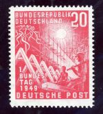 Bundesrepublik 112VII Postfrisch 20 Pfg. Bundestag mit Plf. "Dorn am Dachfirst"
