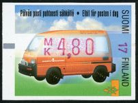 Automatenmarken 34II Postfrisch Postauto Serie mit seltener roter Wertziffer