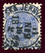 Finnland 16C Gestempelt 20 P. dunkelultramarin gez. L 11:12 1/2