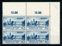Französische Zone Baden 46I (4)ER Postfrisch 30 Pfg. Konstanz im tadellos ...