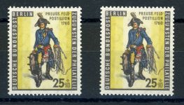 Berlin 131,131x Postfrisch 25 Pfg. Postillion mit beiden Riffelungen
