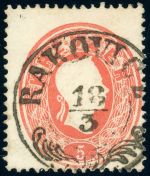 20 Gestempelt RAKOVIC 18/3, Zier K2 zentr. a. Kab-St