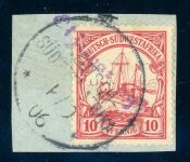 Dsw Stempel 26 Briefstück Otjiwarongo 1/9 06, viol. Wdst.