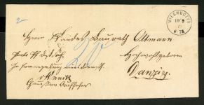 Brief MIECHUCZYN 10/9 79, selt. K1 a. Kab-Dienstbrief mit blauer Taxe 20