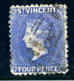 St. Vincent 23 Gestempelt 4 P. ultramarin,