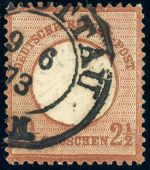 Deutsches Reich 21a Gestempelt 2 1/2 Gr. braunorange