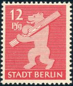 Sbz - Berlin & Brandenburg 5AAwbx Postfrisch 12 Pfg. Papier wb gl. Gummi