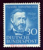 Bundesrepublik 161M Ungebraucht mit Falz 30 Pfg. Reis mit rotviol. Handstempe...