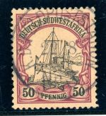 Deutsch-SãDwestafrika 18 Gestempelt 50 Pfg. mit zentr. St. K.D.FELDPOSTSTA...
