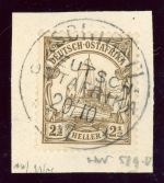 Doa Stempel 30 Briefstück SCHIRATI 20/10 07, ideal a. Luxusbfst. 2 1/2 H.