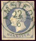 Hannover 15a Gestempelt 2 Gr. blau, Luxusst