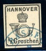 Hannover 17y Gestempelt 1/2 Gr. schw./wei