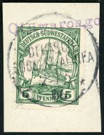 Dsw Stempel 12 Briefstück Otjiwarongo 2.5.06