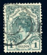 Niederlande 63IB Gestempelt 1 Gld Wilhelmine T. I sogen. "Kr