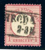 Deutsches Reich 19XVI Gestempelt 1 Gr. mit Plf. "Gebrochenes E in REICHS"