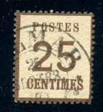 Elsass-Lothringen 7Ib Gestempelt 25 C. dunkelbraun mit Huf.-Stempel COLMAR