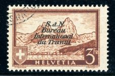 Int. Arbeitsorganisation (Ilo) 48 Gestempelt 3 Fr. rotbraun