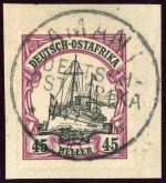 Doa Stempel 28a Briefstück AMANI 14/2 08, ideal a. Luxusbfst. mit 45 H.