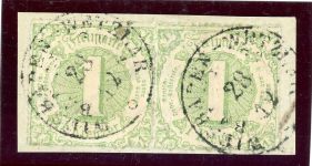 Thurn & Taxis 41 (2) Briefstück 1 Kr. gr
