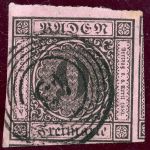 Baden 4b Gestempelt 9 Kr. schw./lilarosa
