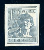 Alliierte Besetzung - Kontrollrat 947U Postfrisch 12 Pfg. Arbeiter ungez