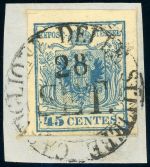 Lombardei Und Venetien 5X Briefstück Handpapier