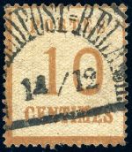 Elsass-Lothringen 5I Gestempelt 10 Cent mit zentr. bayer. Feldpost-HK