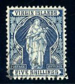Jungferninseln 25 Gestempelt 5 Sh. Heilige Ursula, tadellos gest.