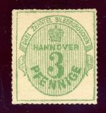 Hannover 21x Ungebraucht mit Falz 3 Pfg. gr